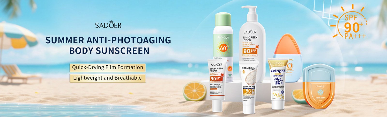 SADOER Summer Anti-Photoaging Body Sunscreen with SPF 90 plus