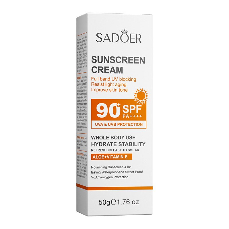 SADOER sunscreen non greasy lightweight fast absorbing texture