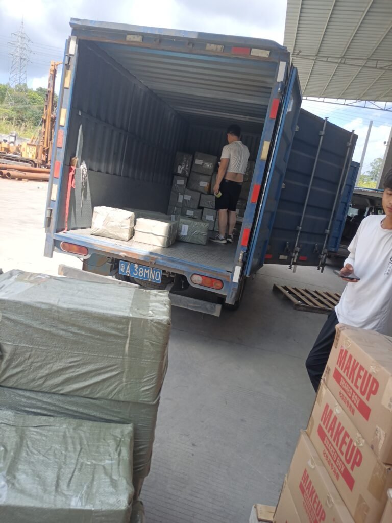 SADOER cosmetics wholesale container loading and shipping by Lehuo Technology Guangzhou