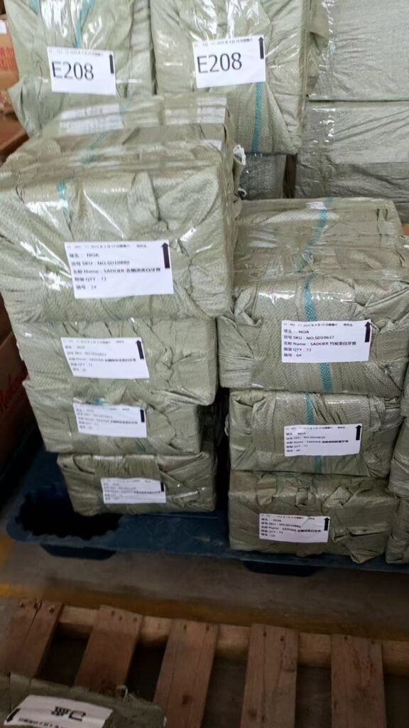SADOER whitening toothpaste wholesale order packaging and palletizing at Lehuo warehouse