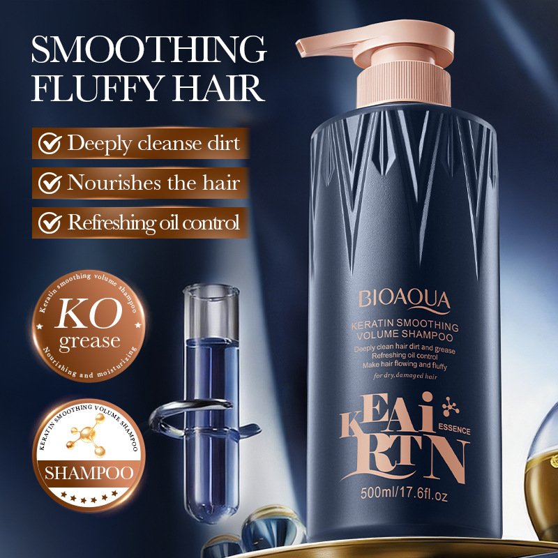 BIOAQUA Keratin Hair Care Series - Smoothing Volume Shampoo (500ml) & Nourishing Hair Mask (250ml/500g) Wholesale / OEM Private Label - Image 2