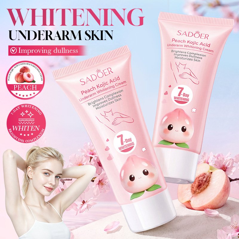 SADOER Peach Kojic Acid Underarm Whitening Cream (NO.SD15758) - 60g 7-Day Brightening & Dark Spot Correcting Cream Wholesale / OEM Private Label - Image 2