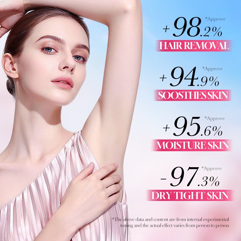 SADOER Sakura Collagen Mild Hair Removal Set (NO.SD82985) | Gentle Depilatory Cream & Soothing Gel 2-Piece Kit Wholesale & OEM/ODM Custom Private Label - Image 3