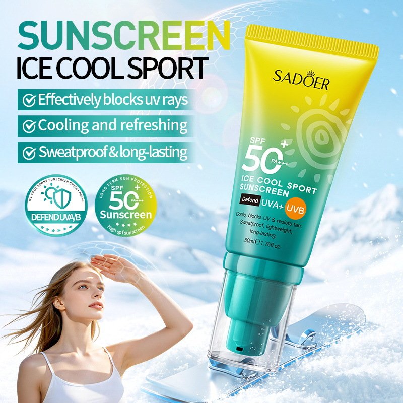 SADOER High Protection Sunscreen SPF50+ PA+++ Series (NO.SD38719 / SD38702) - 50ml Ice Cool Sport & Total Shield UV Protection Wholesale / OEM Private Label - Image 2