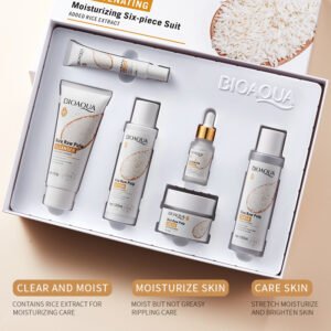BIOAQUA Rice Raw Pulp Rejuvenating Skincare Set 6-Piece Wholesale NO.BQY45966 | Custom Private Label OEM/ODM Moisturizing Face Care Kit
