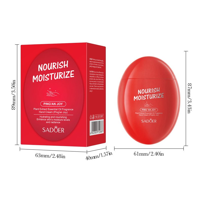SADOER Plant Extract Essential Oil Fragrance Hand Cream - Ping'An Joy (NO.SD12887) - 60ml Hydrating & Nourishing Hand Care Wholesale / OEM Private Label - Image 5