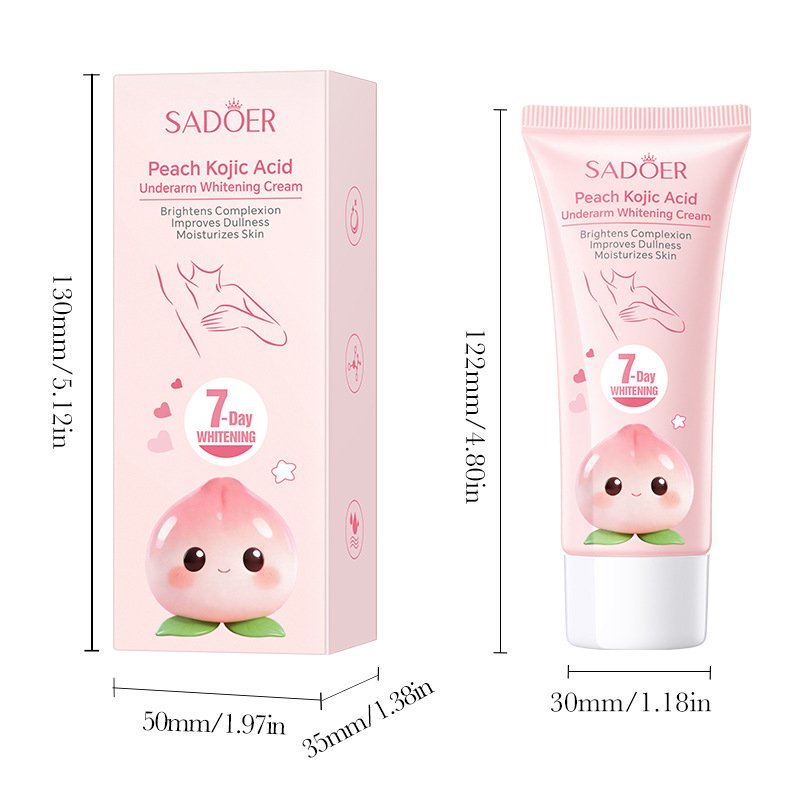 SADOER Peach Kojic Acid Underarm Whitening Cream (NO.SD15758) - 60g 7-Day Brightening & Dark Spot Correcting Cream Wholesale / OEM Private Label - Image 5