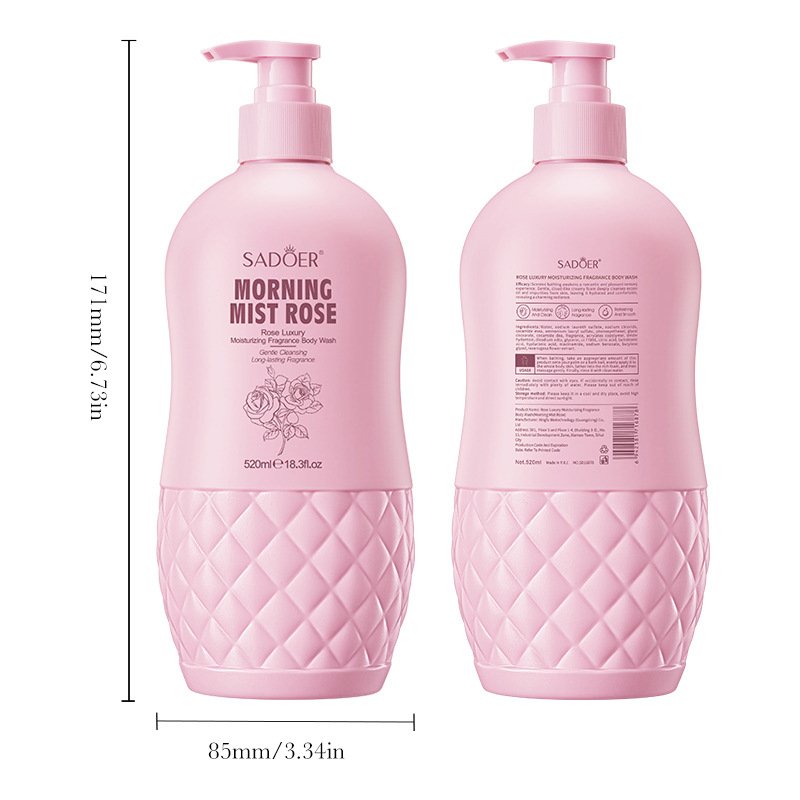 SADOER Luxury Fragrance Body Wash Series (NO.SD16878 / SD16861 / SD16847 / SD16854) - 520ml Floral Scented Shower Gel Wholesale & OEM - Image 5