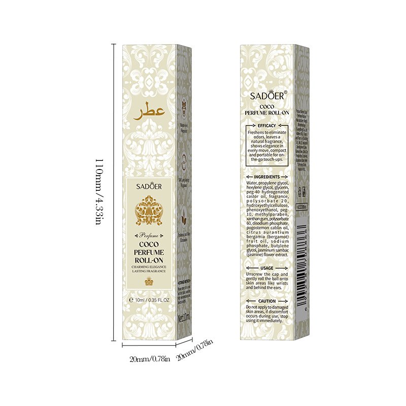 SADOER Perfume Roll-On Set 10ml COCO Velvet Rose Paris Reversed Royal Agarwood Long-Lasting Fragrance Deodorant Body Roll-On Perfume OEM ODM Private Label Wholesale - Image 5