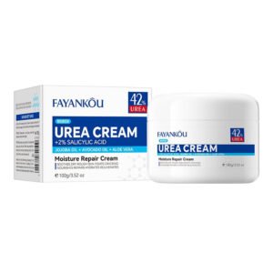 FAYANKOU Urea Moisture Repair Cream 100g 42% Urea + 2% Salicylic Acid Niacinamide Avocado Oil Jojoba Oil Aloe Vera Nourishing Repair Cream for Dry Cracked Skin Whole Body Use OEM ODM Private Label Wholesale