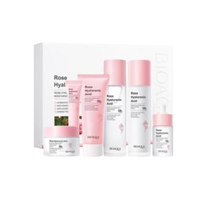 BIOAQUA Rose Hyaluronic Acid Moisturizing 6-Piece Skincare Set NO.BQY42620 | Hydrating & Anti-Oxidation Facial Care Gift Box Wholesale