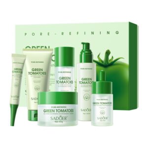 SADOER Green Tomatoes VC Pore-Tightening Skincare Six-Piece Set (NO.SD07692) | Pore-Refining Facial Care Gift Box Wholesale & OEM/ODM Custom Private Label