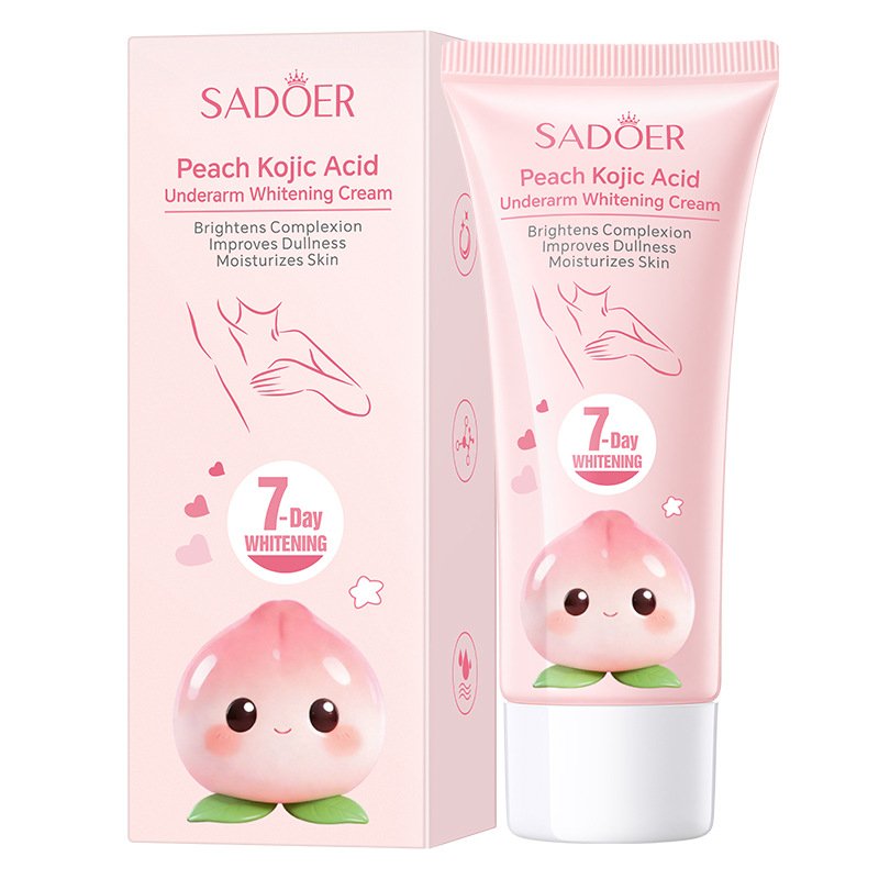 SADOER Peach Kojic Acid Underarm Whitening Cream (NO.SD15758) - 60g 7-Day Brightening & Dark Spot Correcting Cream Wholesale / OEM Private Label