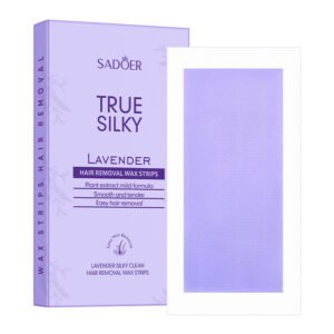 SADOER Lavender Silky Clean Hair Removal Wax Strips 20pcs Gentle Plant Extract Body Depilatory Wax Paper Wholesale OEM ODM
