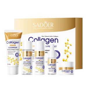 SADOER Collagen Anti-Aging Travel Skincare Set 5-Piece Wholesale NO.SD00570 | Custom Private Label Firming & Hydrating Face Care Kit