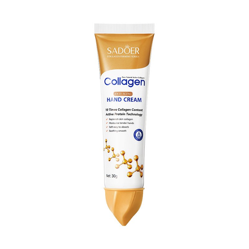 SADOER Collagen Anti-Aging Hand Cream 10 Times Collagen Content Active Protein Technology Firming Moisturizing Hand Repair Cream 30g OEM ODM Private Label Wholesale