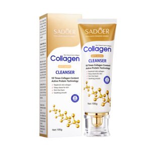 SADOER Collagen Anti-Aging Cleanser 10 Times Collagen Content Active Protein Technology Deep Cleansing Face Wash Foaming Facial Cleanser 100g OEM ODM Private Label Wholesale