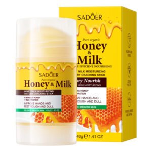 SADOER Honey & Milk Anti-Dry Cracking Stick 40g Manuka Honey Milk Protein Moisturizing Nourishing Hand Foot Repair Stick for Dry Cracked Skin OEM ODM Private Label Wholesale