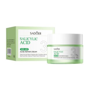 SADOER Salicylic Acid Acne Repair Cream 50g 3% Salicylic Acid Pore Shrinking Oil Control Acne Treatment Moisturizing Face Cream for Oily Acne-Prone Skin OEM ODM Private Label Wholesale