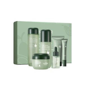 SADOER Organic Avocado Moisturizing Skincare Set 6-Piece Wholesale NO.SD89239 | Custom Private Label Anti-Wrinkle & Oil-Control Facial Gift Box