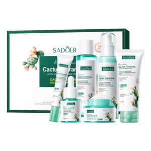 SADOER Cactus Ceramide Soothing Repairing 6-Piece Skincare Gift Set (NO.SD88734) | Natural Plant Extract Barrier Repair Kit Wholesale & OEM/ODM Custom Private Label