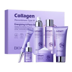 BIOAQUA Collagen Recombinant Type III Energizing 6-Piece Skincare Set (NO.BQY88710) | Anti-Aging Firming & Hydrating Facial Care Kit Wholesale & Private Label OEM/ODM