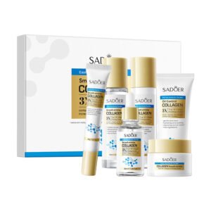 SADOER 3X Type III Collagen Smooth Wrinkles Firming Skincare Set 6-Piece Wholesale NO.SD50250 | Private Label Anti-Aging Facial Care Gift Box Set