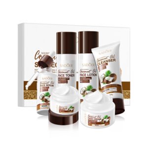 SADOER Nourishing Coconut Oil Rejuvenation Skin Six Piece Set NO.SD45072 | Ultra-Hydrating Facial Care Gift Box Wholesale