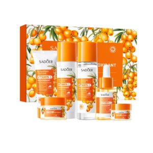 SADOER Sea Buckthorn & Fruit Acid Vitamin C Antioxidant Skincare Set NO.SD49766 | 6-Piece Facial Care Kit Wholesale
